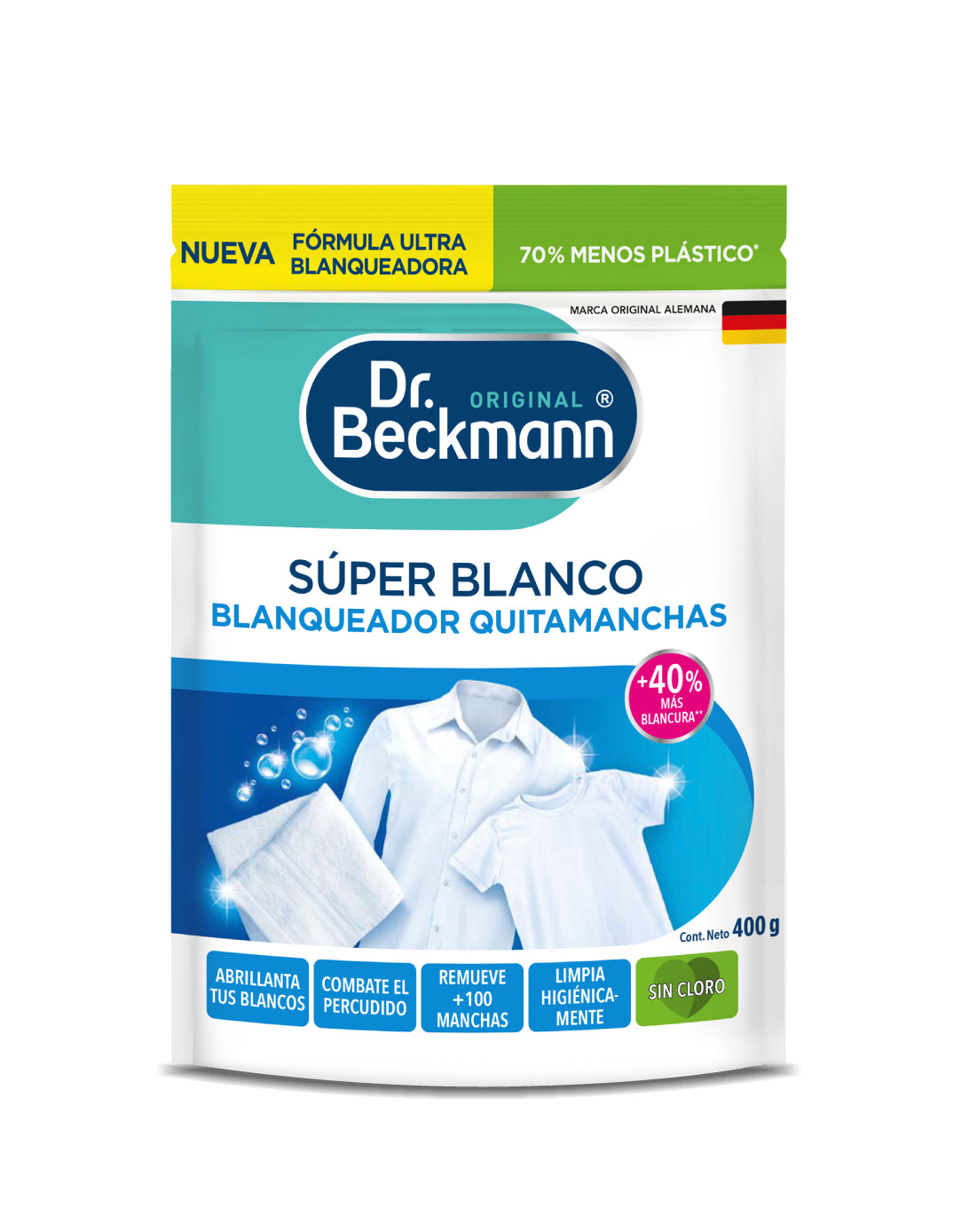Dr. Beckmann Súper Blanco blanqueador quitamanchas 400 g - Puntolimpieza